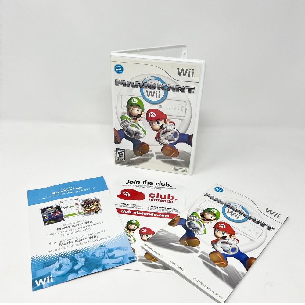 Mario Kart Wii Nintendo Case and Manual Only No Game Original Inserts Included